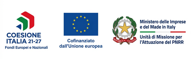 Loghi Istituzionali Coesione Italia, Unione Europea, MIMIT